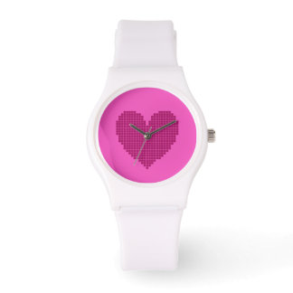 Pixelated heart watch