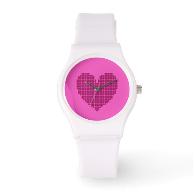 Pixelated heart watch (Front)