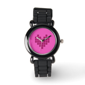 Pixelated heart watch