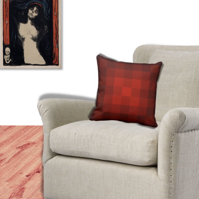 Pixelated In Shades Of Orange - Throw Pillow (Creator Uploaded)