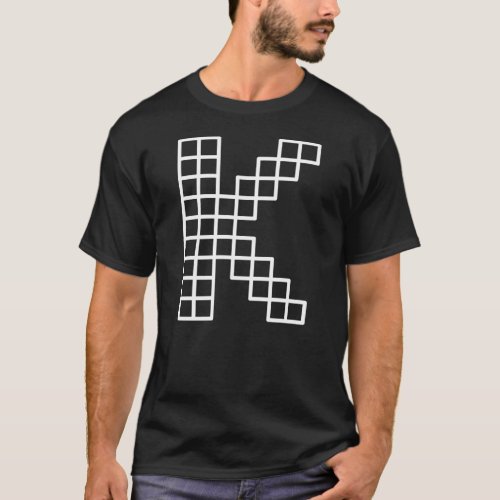Pixelated Letter K 2 T_Shirt