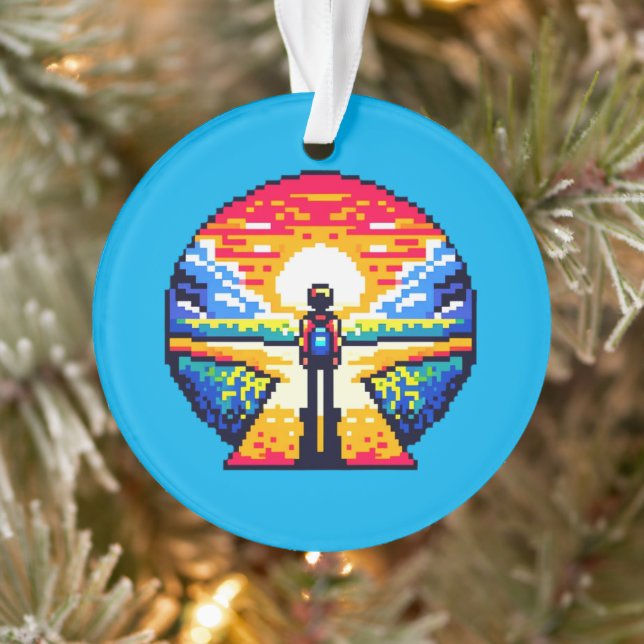 Pixelated Life's Crossroads Ornament (Tree)