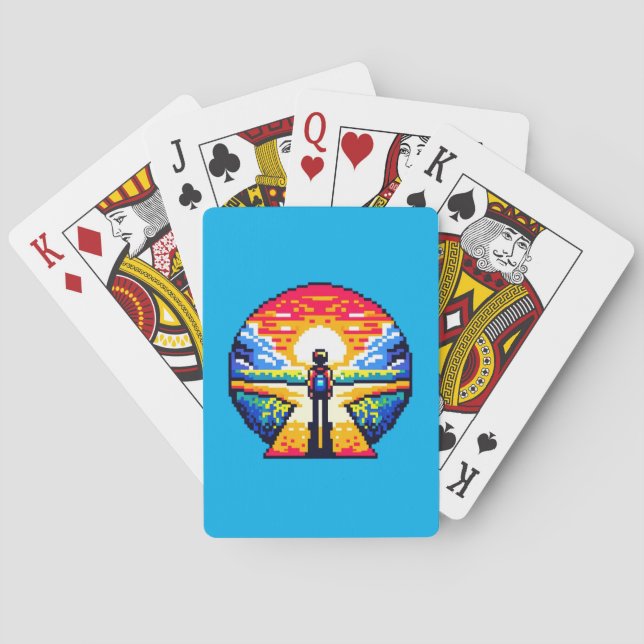 Pixelated Life's Crossroads Poker Cards (Back)