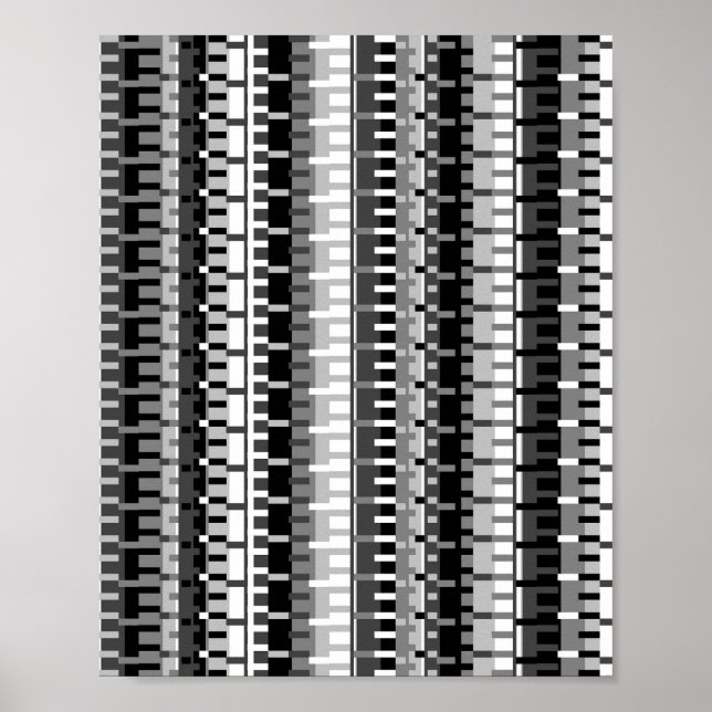 Pixelated Mathematical Pattern  Poster (Front)