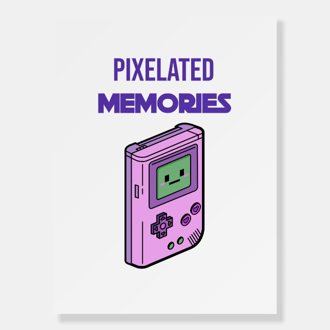 Pixelated Memories Retro Game Boy Art – Nostalgic  Foam Board (Front)