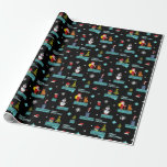 Pixelated Merry Christmas Pattern - Retro Design Wrapping Paper<br><div class="desc">Bring a nostalgic touch to your holiday season with this pixelated "Merry Christmas" pattern. Featuring Santa, snowmen, and holiday icons in a retro pixel art style, this design is perfect for gamers or anyone who loves a throwback vibe. Available on a variety of Zazzle products like wrapping paper, T-shirts, and...</div>