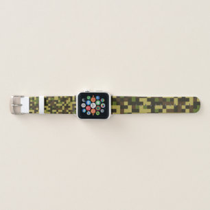 Pixelated military camouflage apple watch band