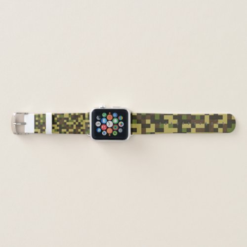Pixelated military camouflage apple watch band