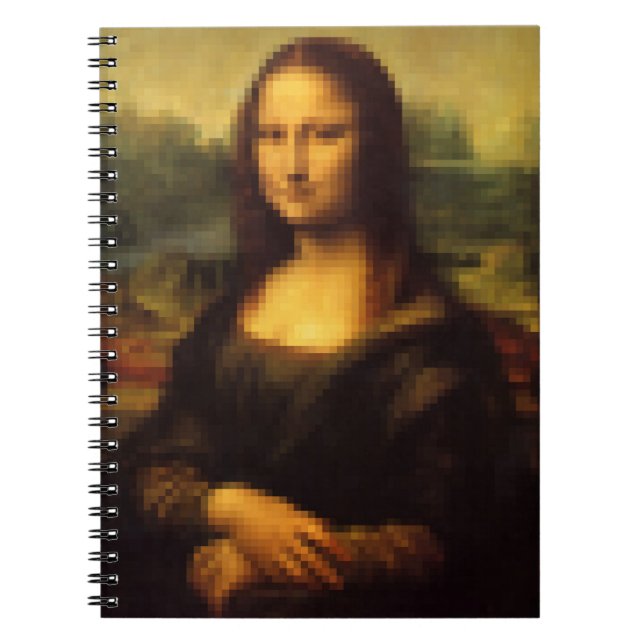 Pixelated Mona Lisa Notebook (Front)