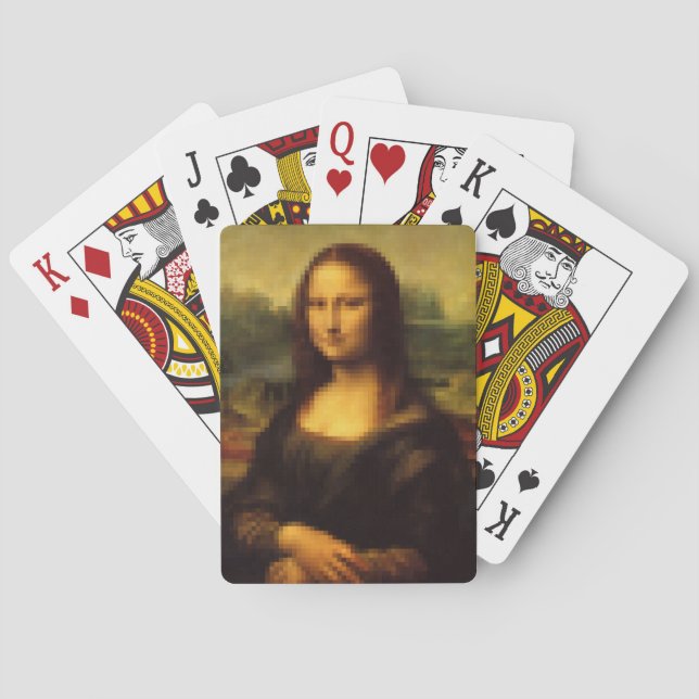Pixelated Mona Lisa Poker Cards (Back)