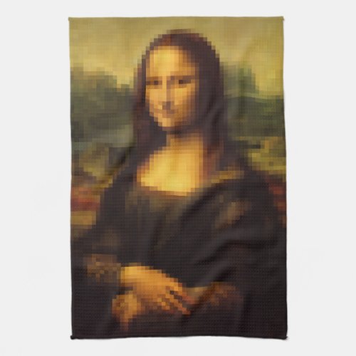 Pixelated Mona Lisa Towel
