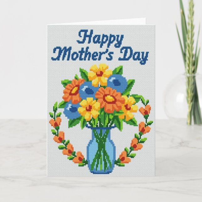 Pixelated Mothers Day Card (Front)
