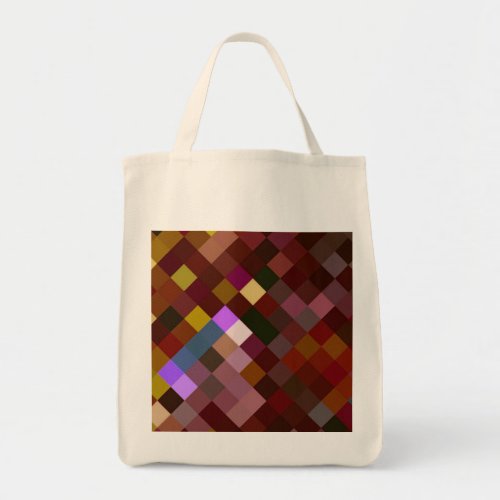 Pixelated Pattern _ Brown Tote Bag