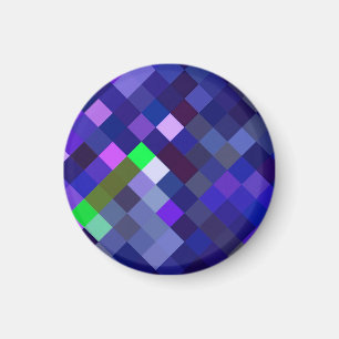 Pixelated Pattern - Indigo Magnet