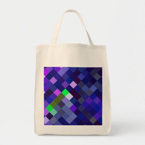 Pixelated Pattern _ Indigo Tote Bag