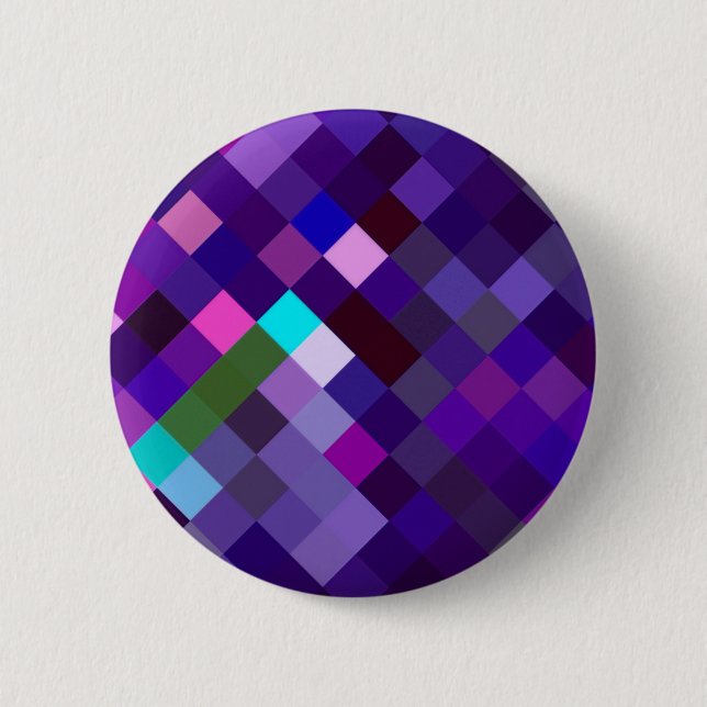Pixelated Pattern - Purple Button (Front)