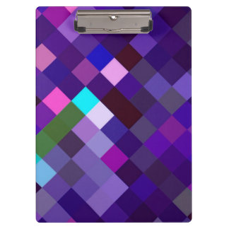 Pixelated Pattern - Purple Clipboard