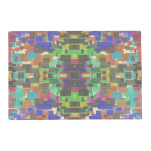 Pixelated Patterned Beyond Colors Of The Rainbow Placemat