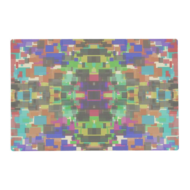 Pixelated Patterned Beyond Colors Of The Rainbow Placemat (Front)