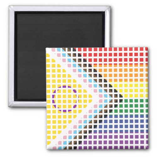 Pixelated Progress Pride Flag Magnet
