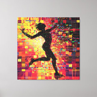 Pixelated Pulse Canvas Print