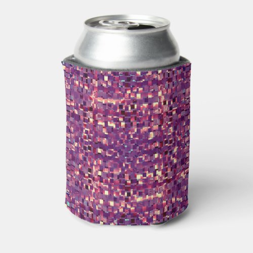 Pixelated Purple Soda Can Cooler