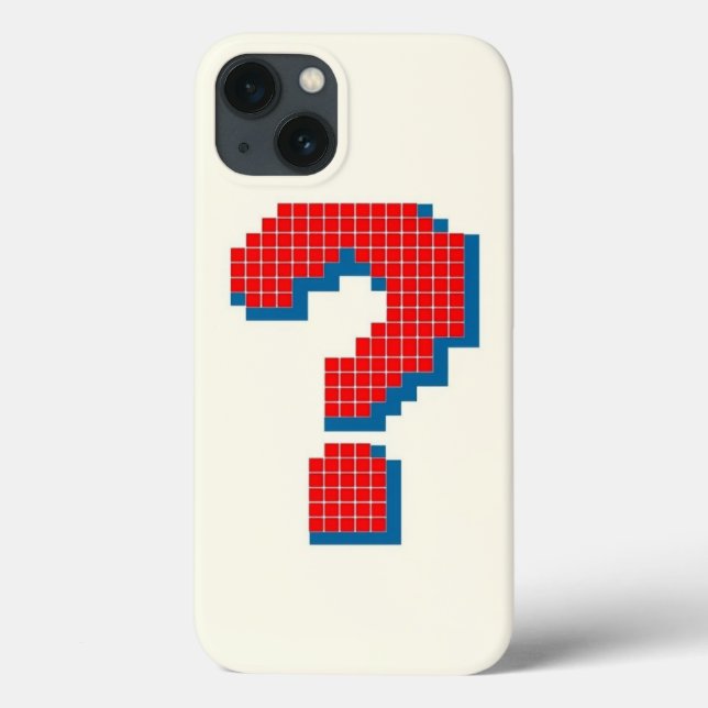Pixelated Question Mark - Retro Gaming Art Case-Mate iPhone Case (Back)