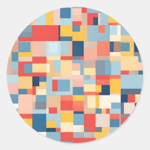 Pixelated Squares Sticker