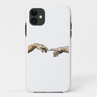 Pixelated "The Creation of Adam" case