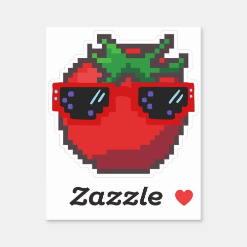 Pixelated Tomato Sticker