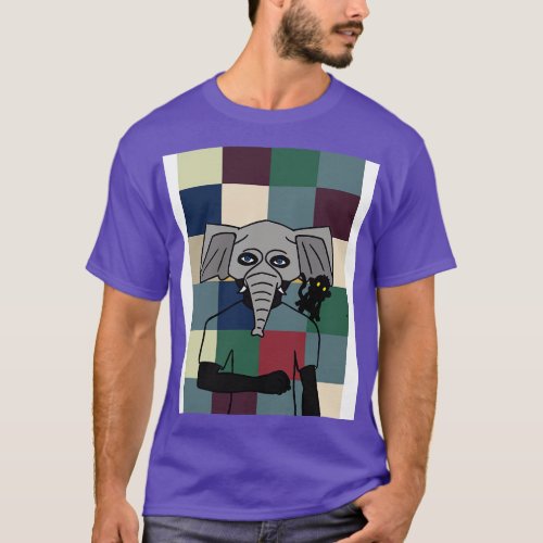 Pixelated World Digital Collectible Character with T_Shirt