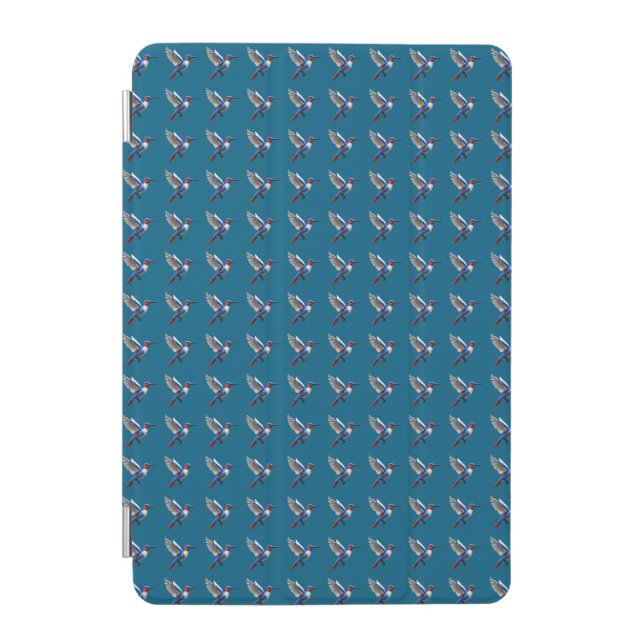Pixeled Blue Hummingbird  iPad Mini Cover (Front)