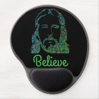 Pixeled Image of Jesus Desktop Computer Mousepad