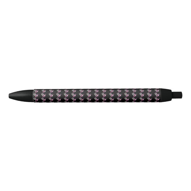 Pixeled Pink Hummingbird Pen (Front)
