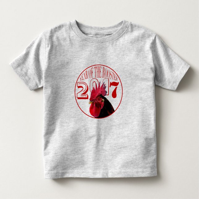 Pixelised Rooster Chinese New Year 2017 G Kid Tee (Front)