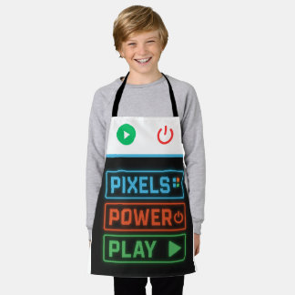 Pixels Power Play Gamer Apron – Fun Gaming Style