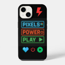Pixels Power Play iPhone Case – Retro Gamer Phone 