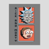 Pixelverse Rick and Morty Panel Graphic Invitation Postcard