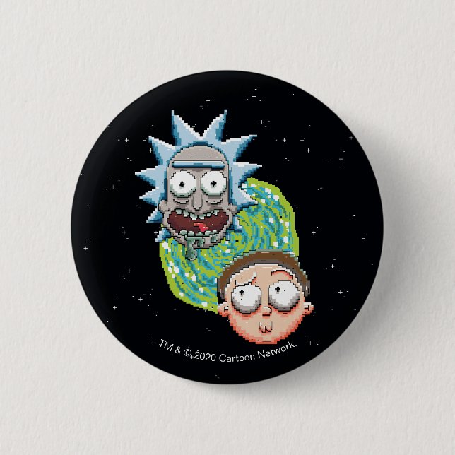 Pixelverse Rick and Morty Portal Graphic Button (Front)