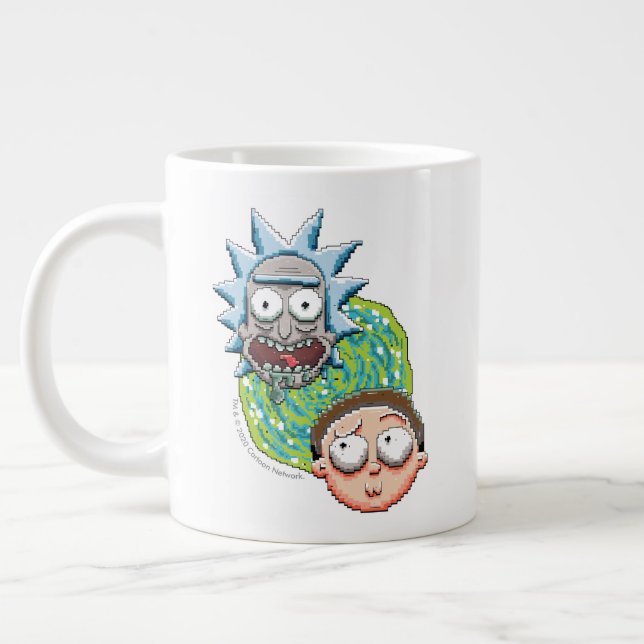 Pixelverse Rick and Morty Portal Graphic Giant Coffee Mug (Left)