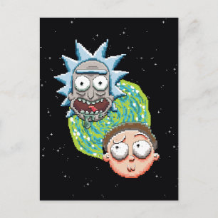 Pixelverse Rick and Morty Portal Graphic Invitation Postcard