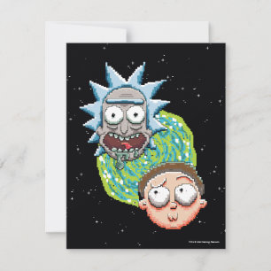 Pixelverse Rick and Morty Portal Graphic Note Card