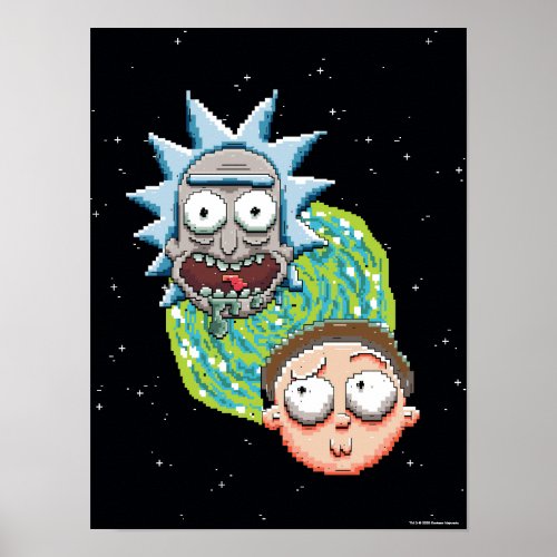Pixelverse Rick and Morty Portal Graphic Poster