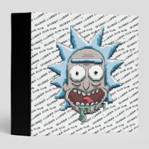 Pixelverse Rick Drooling Head 3 Ring Binder