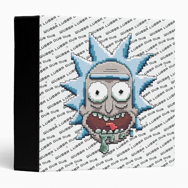 Pixelverse Rick Drooling Head 3 Ring Binder (Front/Spine)