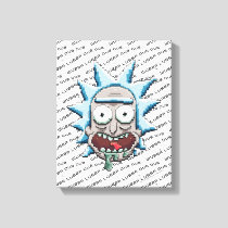 Pixelverse Rick Drooling Head Canvas Print