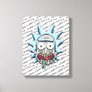 Pixelverse Rick Drooling Head Canvas Print