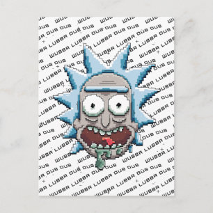 Pixelverse Rick Drooling Head Invitation Postcard