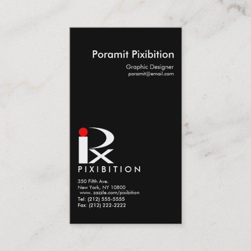 Pixibition Vertical Business Card Template4