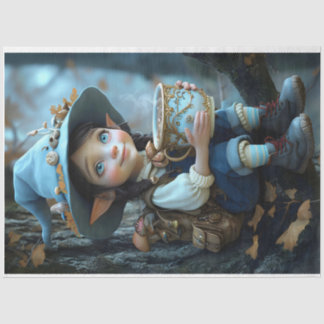 Pixie Blue Hat Pastels Tissue Paper